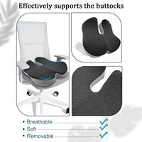 Coussin de siège profond MJ Comfort en mousse à mémoire de forme, doux et ergonomique, antibactérien, lavable, portable et personnalisable, respectueux de l'environnement