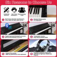 Piano numérique MIDI professionnel à 88 touches lestées, sur mesure en usine, avec étui et 3 pédales, idéal pour les débutants