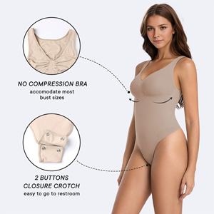 ชุดบอดี้สูทกระชับสัดส่วนของผู้หญิงแบบชิ้นเดียวสวมใส่ได้พอดีไม่มีรอยต่อควบคุมหน้าท้องดีไซน์ระบายอากาศได้ดี - Product Image 2