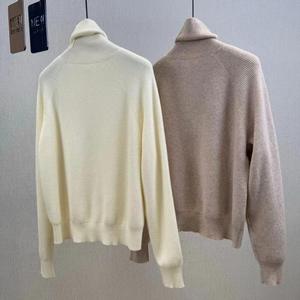 Suéter de <span class=keywords><strong>Cuello</strong></span> <span class=keywords><strong>Alto</strong></span> con Cadena de Cuentas para <span class=keywords><strong>Mujer</strong></span>, Estilo Dulce y Moderno, Lana/Cachemira, Antipilling, Diseño Nuevo de Otoño/Invierno, Patrón Liso - Product Image 3
