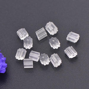 الأكثر مبيعًا سدادات أذن مثمنة من السيليكون الشفاف ، مكونات نتائج مجوهرات ذاتية الصنع مقاومة للانزلاق من البلاستيك الشفاف الناعم والمضاد للانزلاق - Product Image 6