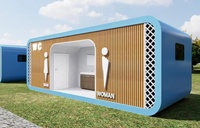 Cabine de toilettes modulaire portable à structure en acier à installation rapide pour projets de rénovation des écoles et des collectivités