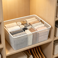 Organisateur de vêtements en treillis métallique, capacité 28L, 40x40x18cm, panier de rangement coulissant écologique et durable pour armoire, placard, tiroir
