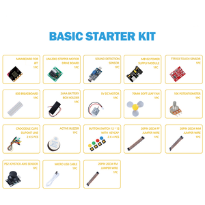Tscinbuny Bit Educacional Básico Starter Kit Com Mainboard Mb102 Fonte De Alimentação e 830 Breadboard para Crianças - Product Image 3