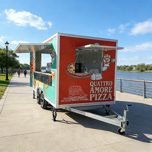 Cocina móvil con estructura cuadrada de acero galvanizado, certificada por CE DOT, completa para pizza, parrilla y comida callejera, remolque de concesión. - Product Image 2