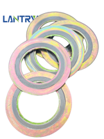 Joint plat en graphite enroulé en spirale de forme annulaire en acier inoxydable haute résistance résistant aux hautes températures, épaisseur 2 mm