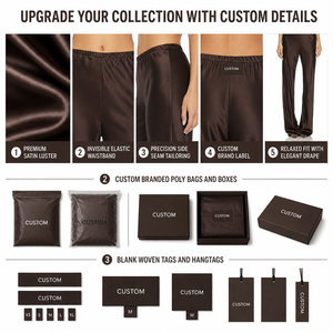 <span class=keywords><strong>Pantaloni</strong></span> Lounge <span class=keywords><strong>in</strong></span> Raso Eleganti di Alta Gamma per Donne, Etichetta Personalizzata e Confezione, Fornitore Professionale B2B - Product Image 5