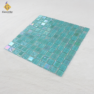 Tường trang trí màu xanh lá cây đầy màu sắc thủy tinh Gạch Mosaic 25x25 mét cầu vồng khảm cho hồ bơi - Product Image 4