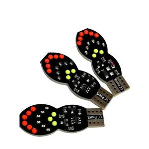 Ampoules LED RGB T10 W5W à défilement lumineux pour feux de positionnement de voiture, éclairage intérieur et plafonnier 12V - Product Image 5