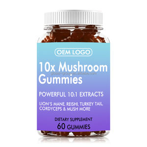 Без сахара, веганский ашваганда Рейши, Львиная Грива, повышение иммунитета, 8 из 1 грибов - Product Image 6