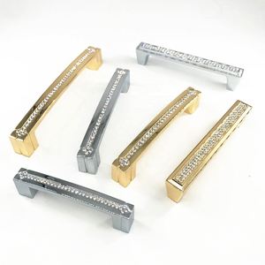 Manija y Perilla de Cristal Dorado para Puerta de Entrada, Baño, Cocina y Dormitorio, Material ZAMAK Moderno, Herrajes Cosin MLP18 - Product Image 4