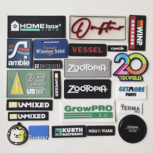 Zt-kustom Label silikon garmen penjualan laris Logo penekan panas Label Tpu 3D timbul tempel karet Pvc untuk pakaian penutup - Product Image 5