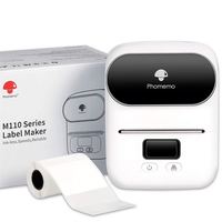 Phomemo M110 Mini imprimante thermique d'étiquettes Machine de codes à barres d'affaires pour l'impression d'adresse de Logo autocollant