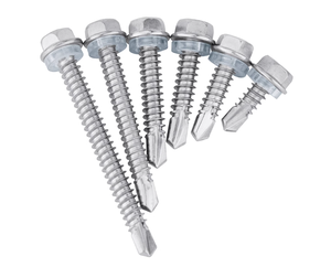 Selbst bohrende Schraube mit Unter leg scheibe SS304 SS316 EDELSTAHL SELBST BOHR SCHRAUBEN Sechs kant flansch kopf - Product Image 4