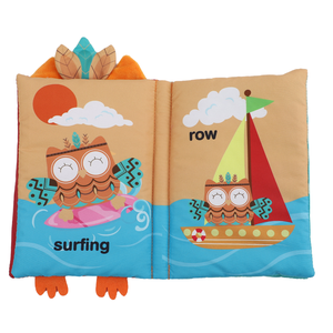 Libro plegable <span class=keywords><strong>de</strong></span> tacto suave y tacto suave para niños <span class=keywords><strong>de</strong></span> 0 a 24 meses, juguetes sensoriales para la barriga, cuna, historia - Product Image 5