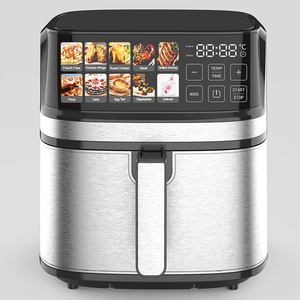 Friteuses à air chaud numériques à écran couleur grande capacité 9L 8L, appareil de cuisine en acier inoxydable avec fenêtre de visualisation - Product Image 5