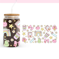 Enseigner l'amour inspirer le verre peut envelopper mignon Floral pour Apple Coquette arc-en-ciel Pastel enseignant appréciation cadeau transfert impression