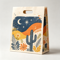Sacs cadeaux en papier haut de gamme avec poignée creuse personnalisée, pour petits articles à usage personnalisé