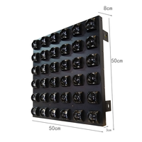 36 Panneaux LED RGBW 4-en-1 Matrice de Faisceaux Carrés pour Scène, en Aluminium, CRI80, DMX512, Contrôle Vocal Automatique, Barre Lumineuse Colorée à Faisceaux