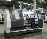 Tour CNC à banc incliné TCK550, état neuf, double broche, robuste, centre de tournage automatique pour métaux, système de commande GSK