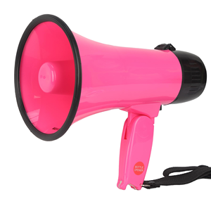 Megáfono de plástico portátil con función de grabación, sirena y alarma - Product Image 1