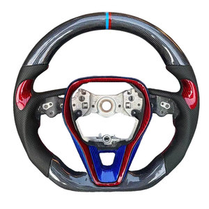 พวงมาลัยคาร์บอนไฟเบอร์สีแดงแบบฟอร์จ ทำมือ สำหรับรถยนต์โตโยต้า คัมรี่ รุ่นที่ 8 รุ่น L LE XLE SE <span class=keywords><strong>XSE</strong></span> TRD และอวาลอน ปี 2018-2023 - Product Image 1