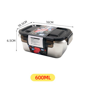 Fiambrera redonda de Metal de alta calidad para niños, fiambrera redonda de acero inoxidable sin olor, compra de almuerzo, materiales de grado alimenticio, caja Bento para adultos - Product Image 6