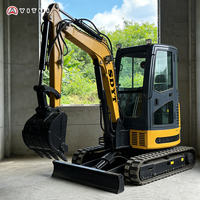 Mini-excavatrice de 3 tonnes, moteur personnalisable avec fonction de bras oscillant, utilisation en construction et en agriculture, livraison gratuite