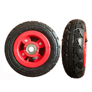 Nouvelle <span class=keywords><strong>roue</strong></span> <span class=keywords><strong>gonflable</strong></span> en caoutchouc de 6 pouces <span class=keywords><strong>pour</strong></span> <span class=keywords><strong>chariot</strong></span> et <span class=keywords><strong>chariot</strong></span> à roulettes 6 x 2 pouces - Product Image 2