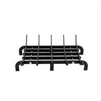 Grille de foyer en acier noir de haute qualité pour bois de chauffage, résistante à la chaleur, pour foyer et brasero