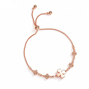 Collier en cristal de fleur, or rose, bijoux pour femmes, cadeau de remise de diplôme - Product Image 3