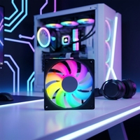 Nouveau ventilateur de PC gaming RGB haute vitesse 120 mm 2026 avec motif CD pour boîtier d'ordinateur