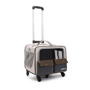 Köpekler kediler yavru seyahat arabası için tekerlekler ile taşınabilir katlanabilir haddeleme evcil hayvan taşıyıcı sırt çantası - Product Image 3