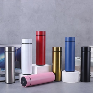 Termo inteligente de acero inoxidable, botella de agua con pantalla táctil LED, temperatura, 500ml - Product Image 1