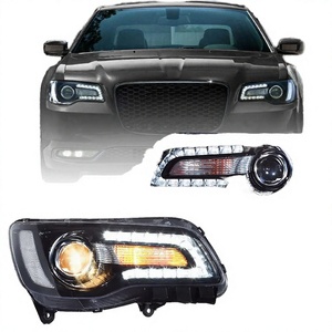 Ensemble de phares LED 12V 6500K pour Chrysler 300 300C 2011-2014, plug and play, noir - Product Image 4