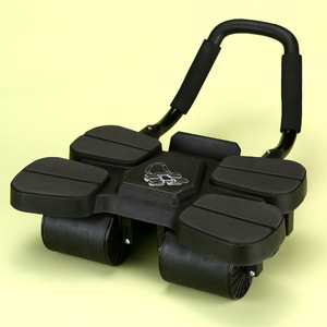 Rouleau abdominal pliable à quatre roues pour entraînement abdominal, équipement de fitness pour la maison - Product Image 1