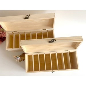 Caja de almacenamiento de madera de pino con rejillas rectangulares de calidad alimentaria para mariscos y pepinos de mar - Product Image 4