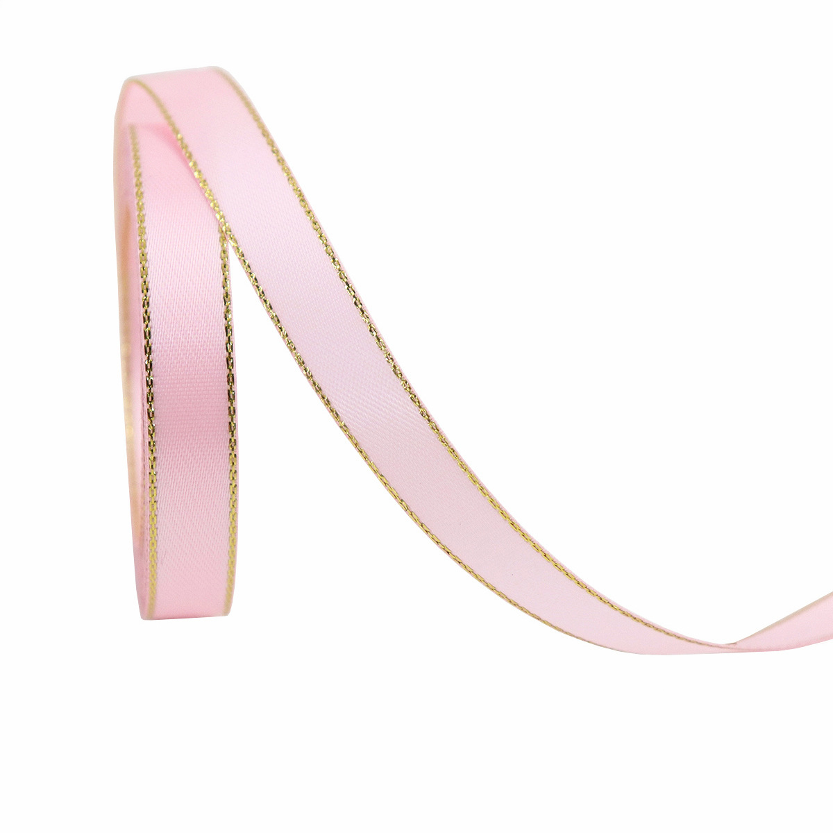 Bord doré-rose clair-1 cm * 10 mètres