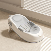 Filet de bain pour bébé, dispositif de soutien pour s'asseoir et se coucher, support universel pour baignoire, coussin antidérapant, support de bain à détection de température