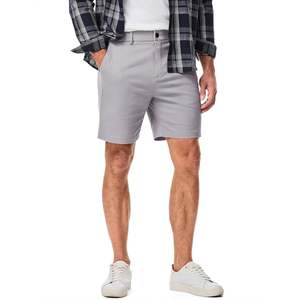 2025 pantalones cortos informales de sarga de algodón 100% para hombre, talla XS, cintura elástica, cierre con cordón, tejido de punto, logotipo en blanco - Product Image 4
