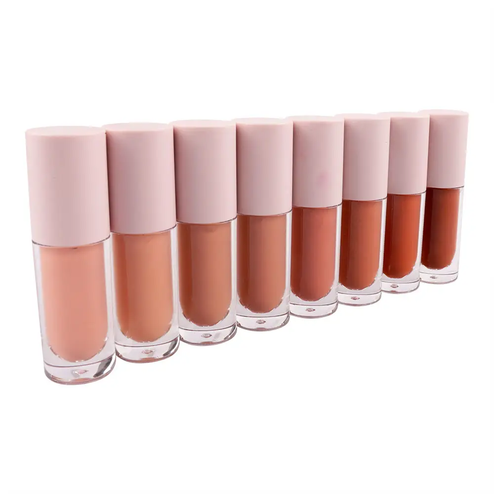 Commercio all'ingrosso di Alta Qualità Matte Nude Rossetto Liquido Private Label Lip Gloss Impermeabile 8 Colori vegan Campione Disponibile Cosmetici
