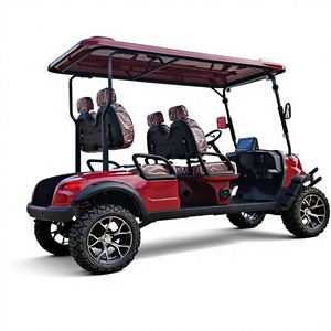 Voiturette de golf électrique 60V à 4 places, <span class=keywords><strong>prix</strong></span> usine, avec batterie au lithium, capacité de montée de 25%, vitesse maximale de 35 km/h et autonomie de 90 km, pneus tout-terrain - Product Image 1