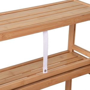 Free Standing Multipurpose Custom Bamboo Bathroom Shelves Plant Stand <b>Storage</b> <b>Racks</b> Shelving Units Living Room Bedroom Organizer - Product Image 5