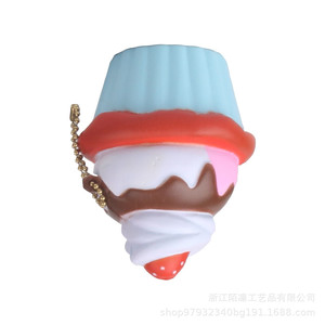 ของเล่นบีบยืดหยุ่นรูปคัพเค้กไอศกรีมทำจากโฟม PU สำหรับเด็กอายุ 2-4 ปี ของเล่นเสริมพัฒนาการสำหรับเด็กผู้ชายและเด็กผู้หญิง ของขวัญตกแต่ง - Product Image 3