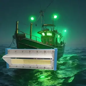 最新の220V500Wレッドホワイト4000Kシアングリーン屋外釣りルアーフィッシュランプは、水中でイカのフラッドライトを引き付けます