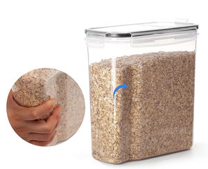 Recipientes Grandes Herméticos para Almacenamiento de Alimentos de 4L, Juego de Recipientes Rectangulares de Plástico para Almacenamiento de Cereales para la Organización de la Despensa de la Cocina - Product Image 2