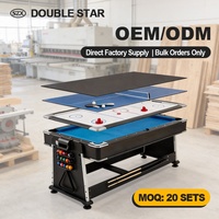 Table de billard multifonction 4-en-1 de 7 pieds (billard, snooker, hockey sur air, ping-pong) – Vente en gros, directement de l'usine, pour clubs, bars, OEM