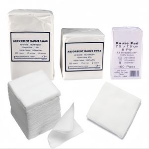 Compressas y Esponjas de <span class=keywords><strong>Gasa</strong></span> de Algodón Estériles Antiadherentes para Cuidado de Heridas, Primeros Auxilios, Altamente Absorbentes, Envueltas Individualmente, <span class=keywords><strong>Gasa</strong></span> Médica - Product Image 3