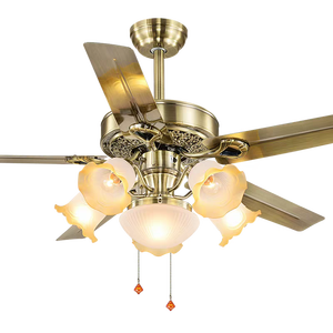 Moderner <span class=keywords><strong>LED</strong></span>-Deckenventilator mit Licht Edelstahl-Flügel Starke Luftzufuhr AC-Motor für Wohnzimmer-Dekoration - Product Image 1