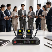 Microphone sans fil CHXYKOM double canal UHF cardioïde XLR portable en métal pour sermons et discours en église